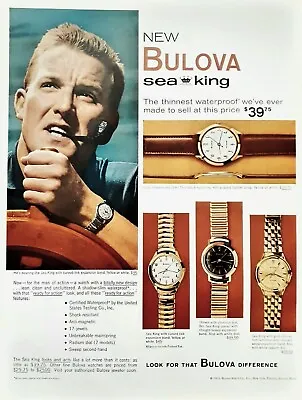 $12.59 • Buy Bulova Sea King Watch Ad Vintage 1959 Watches Original Advertisement 
