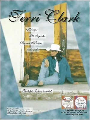 Terri Clark How I Feel 1998 D'Aquisto Acoustic Guitar Strings Advertisement • $4