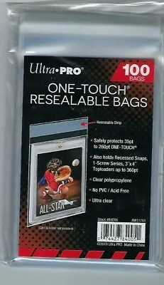 1000 Ultra Pro ONE TOUCH RESEALABLE BAGS NEW Magnetic Screw Card Sleeve • $23.99