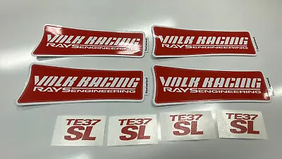 JDM RAYs VOLK Racing TE37SL Wheel Red Sticker Decal Drift 17''-18” Rims • $25