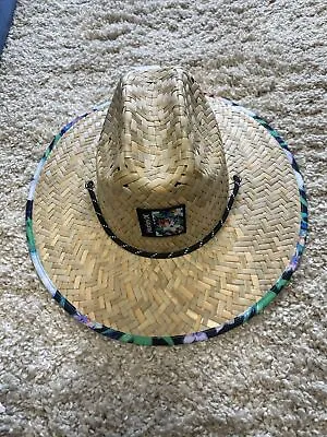 Hurley M Channel  Island Lifeguard STRAW Hat NWT ONE SIZE FITS ALL • $25.77