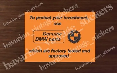  Genuine Parts  USA SPECS Sticker Decal Label For BMW E30 E28 E23 E24 E12 E9 E3 • $8.99
