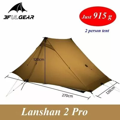 3F LanShan 2PRO Ultralight 2 Person Camping Hiking Tent 3 Season Outdoor Tent • $402.48