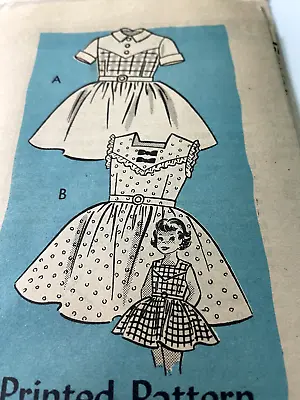 $2.99 • Buy Vintage SEWING PATTERN Mail Order LITTLE GIRL'S PARTY DRESS 1950's COMPLETE