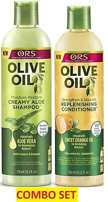 ORS Olive Oil Creamy Aloe Shampoo & Replenishing Conditioner-COMBO SET-12.25 Oz • £13.75