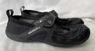 MERRELL Barefoot Shoes Women's Black Stretch Glove Mary Jane Vibram Sole Sz 7 • $23.95