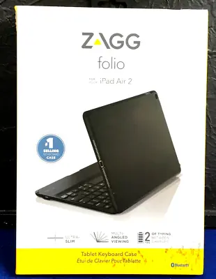 $29.99 • Buy ZAGG Folio Keyboard Case Apple IPad Air 2 - Black - (ID6ZFN-BB0) ✅❤️️✅❤️ New!