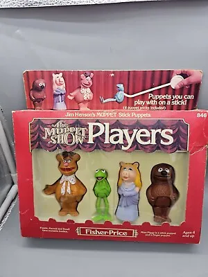 Fisher Price Jim Henson The Muppet Show Players Stick Puppets 1978 Vtg • $59.99