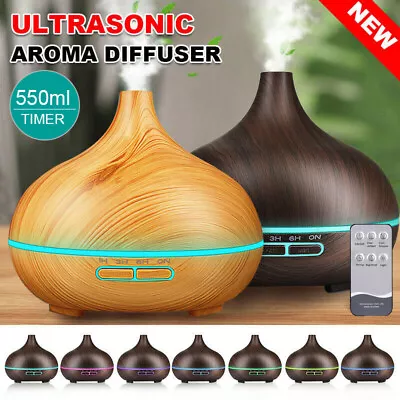 $30.05 • Buy 550ML Aroma Aromatherapy Diffuser LED Oil Ultrasonic Air Humidifier Purifier AU