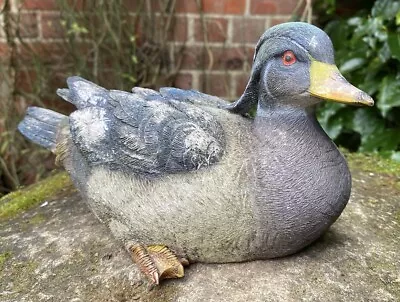 Vintage Lovely Old Well Weathered Decoy Duck Pond Mascot Garden Interior Statue • £0.99