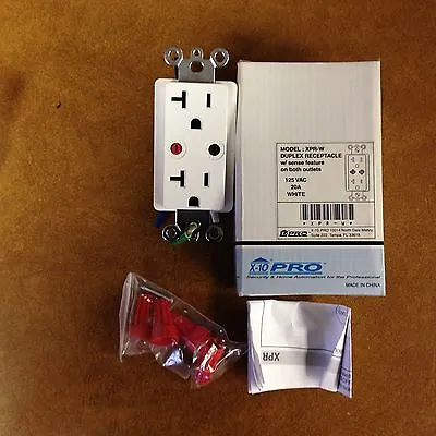 X-10 Pro XPR-W 125 VAC White Duplex Receptacle W/sense Feature On Both Outlets • $32.50