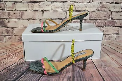 Nib Womens Steve Madden Loft Multi Snake Print Heels Sandals Sz 8 Loft03s1 • $22.19