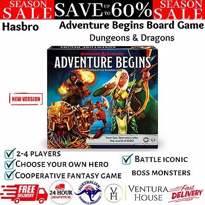 $50.97 • Buy Hasbro Dungeons And Dragons - Adventure Begins - A Cooperative Board Game New 