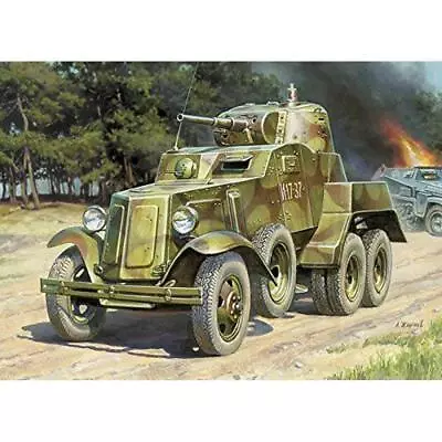 Zvezda Models BA-10 Soviet Armored Car WWII Vehicle Building Kit Scale 1/100 • $20.24