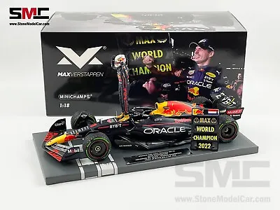 Red Bull F1 RB18 Max Verstappen Japan 2022 World Champion 1:18 MINICHAMPS Figure • $369