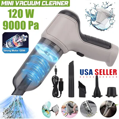 $17.98 • Buy 3in1 Handheld Cordless Car Home Vacuum Cleaner 9000Pa Mini Air Blower Duster