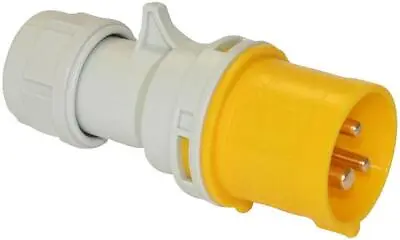 Pce - 013-4 - 16a 110v 3p Cee Industrial Plug Ip44 Yellow • £9.99