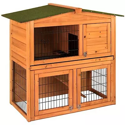 £99 • Buy Rabbit Hutch Guinea Pig Hutches Run Runs 2 Tier Double Decker Cage