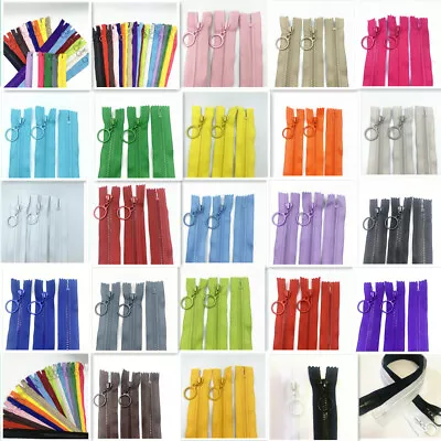 10pcs 3# 40-70cm (16-27.5inch) Resin Circle Head Zipper Tailor Sewing Process   • £11.75