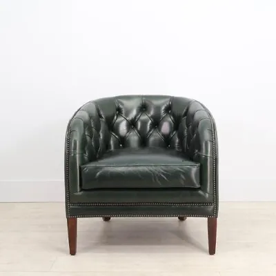 Fleming & Howard Leather Chesterfield Armchair   L  Free Delivery Within London • £400