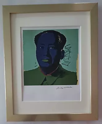 ANDY WARHOL + STUNNING 1980's SIGNED + MAO CHINA + PRINT MATTED & FRAMED • $119