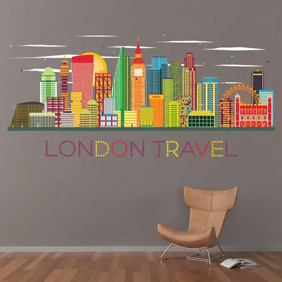 London Travel City Skyline Wall Sticker WS-46353 • £12.98