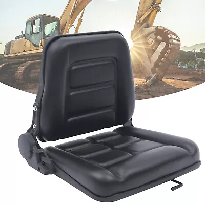 Tractor Forklift Universal Seat W/Slide Tracks For Kubota Bobcat John Deere Ford • $138.70