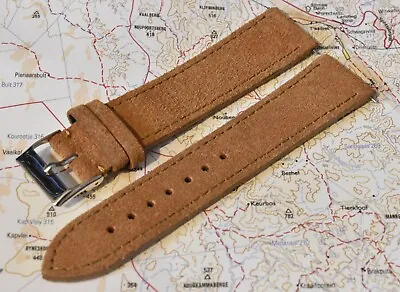 DOUBLE SIDED Soft Suede Leather Watch Strap Spring Bars 18mm 19mm 20mm 22mm • £11.95