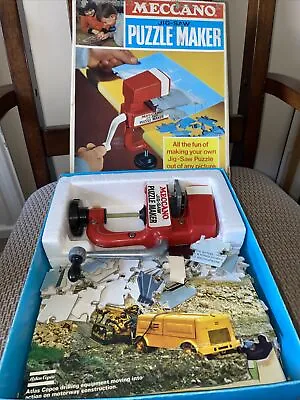 £24.95 • Buy Vintage Meccano Jig-Saw Jigsaw Puzzle Maker In Original Box - Includes Pictures