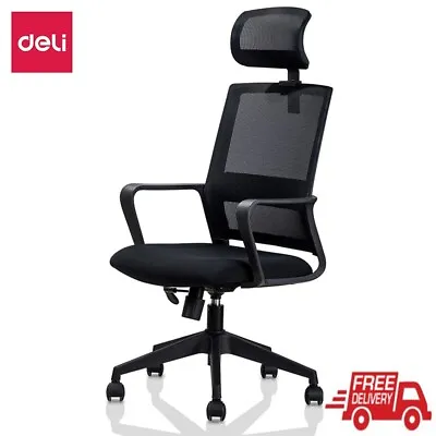 Deli Mesh Office Chair Comfortable Computer Chair Adjustable 49cm Seat Width • $64.95