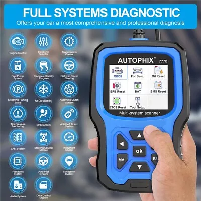 $145.25 • Buy MERCEDES A B C S E CLASS OBD2 Full System Car Diagnostic Scanner Tool Autophix