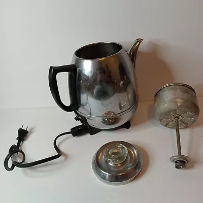 COMPLETE Vintage GE Pot Belly Percolator Automatic Coffee Maker 18P40 • $48.92