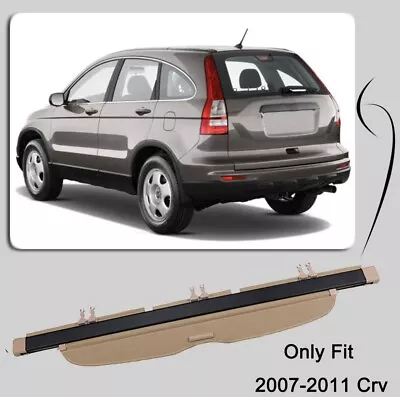 For 07-11 Honda CRV CR-V Cargo Cover Retractable Rear Trunk Privacy Shade Beige • $129.99