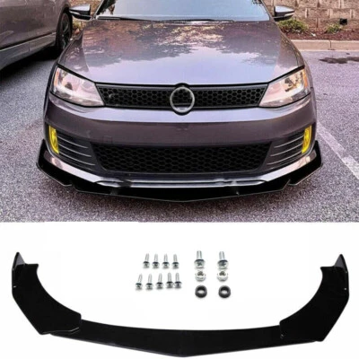 $42.96 • Buy For VW Jetta MK6 MK7 Front Bumper Lip Splitter Chin Spoiler Glossy Black USA