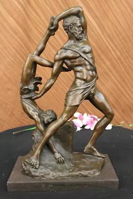 Signed Greek God Wrestling Bronze Sculpture Statue Figure Hot Cast Figurine ART • $224.50