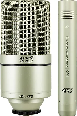MXL 990/991 Large And Small Diaphragm Condenser Microphone Bundle • $185.61