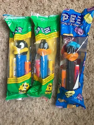 PEZ Retired Daffy Duck Footed 3/Lot - All Mint In Bag • $9.99