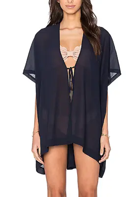 £14.99 • Buy L'Agent By Agent Provocateur Rosana Kaftan Beach Cover-Up Navy One Size