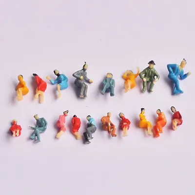 100pcs 1:100 Scale Sitting Painted Figures /Model People Passengers /All Seated • £5.06