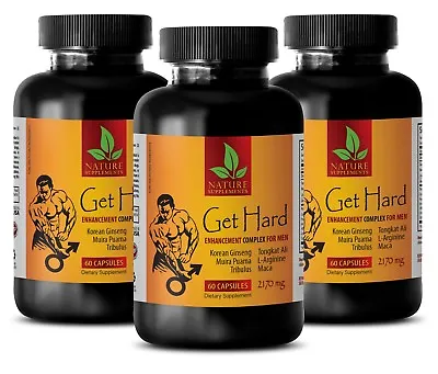 Enhancement Pills - GET HARD SUPER PILLS FOR MEN 3B - Maca Extract Capsules • $93.64
