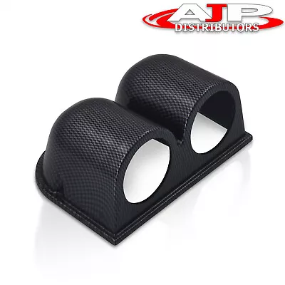 Carbon Fiber Dash Gauge Double Pod Holder 52MM VIP For Ford Mustang Focus • $14.99