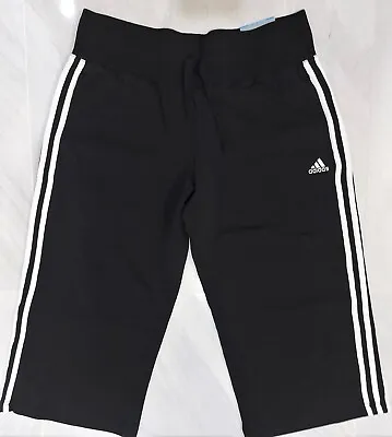 $30 • Buy Adidas Ladies Capri Pants, Black & White BNWT