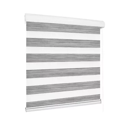 Blackout Zebra Roller Blind Curtains 180x210 Grey Marlow • $134.98