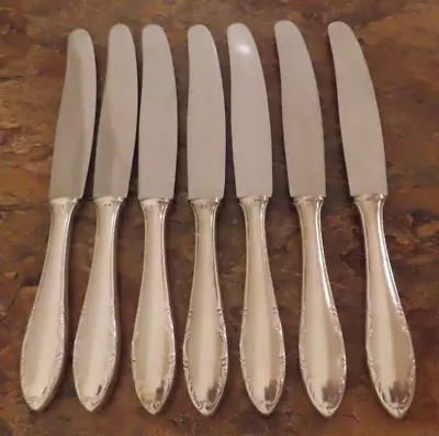 Gowe 90 Germany 7 Dinner Knives Rostfrei Vintage Silverplate Flatware Lot A • $39.31