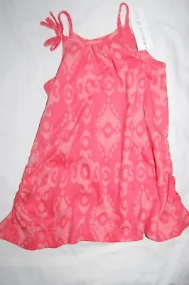 Maggie & Zoe Strappy Sundress Coral Mix Ruched Sides Age 12-18 Months BNWT • £7.99