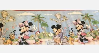 VTG Mickey Mouse Wallpaper Miami 90s WB459 Disney Minnie Mouse Border 15 Feet • £24.32