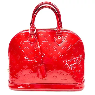 Louis Vuitton LV Hand Bag Alma Reds Vernis 432207 • $250