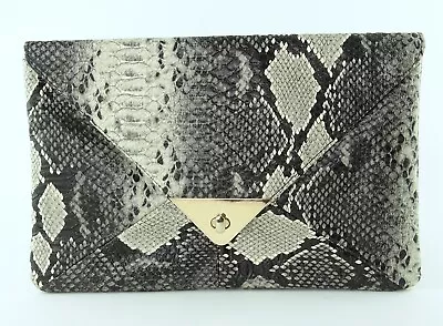 Vintage Snakeskin Envelope Clutch Evening Bag • $9.99