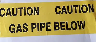 Gas Pipe Utility Cable Marker Tape Underground Services Dig Danger Ducting  • £3