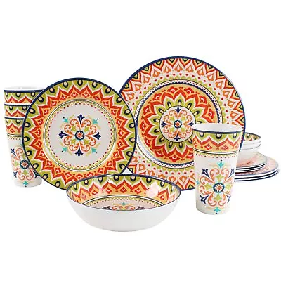Melamine Dinnerware Set For 4-16 PcsCamping Dishes Set With Dinner PlatesSa... • $44.55